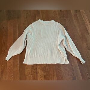 Aerie Ribbed Cream Sweater sz large L
